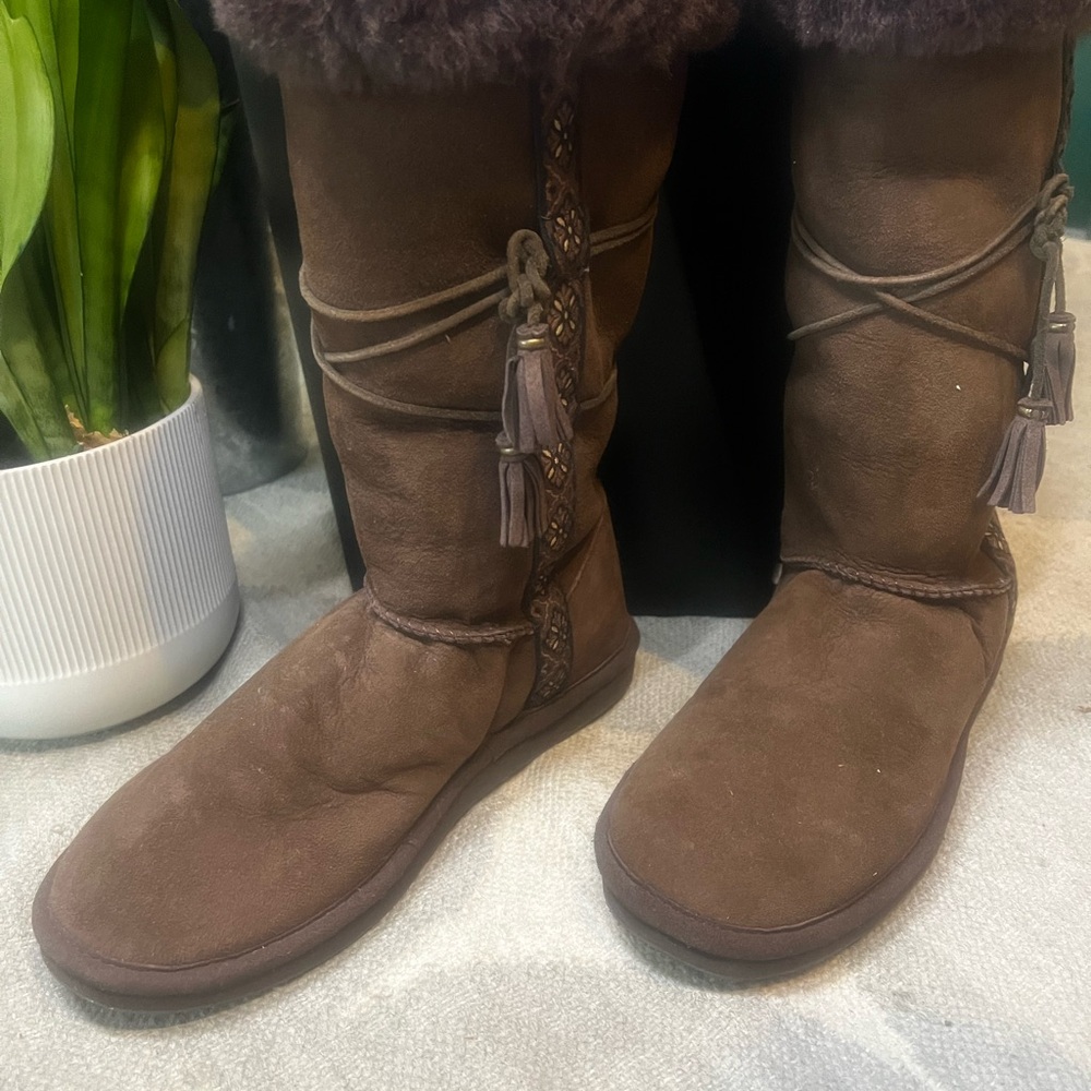Chocolate Brown Suede L.L.Bean Women's Boots Size 11